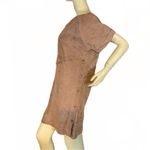 VINTAGE 1970'S ANN TAYLOR BROWN GENUINE SUEDE SHORT SLEEVE SHIFT DRESS (6) Photo 4