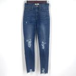 Madewell Women's Skinny Jeans Distressed High Rise Raw Hem Ankle Length Size 24 Photo 1