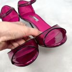 Casadei Candylux Blade Chrome Metallic Ankle Strap Stiletto Sandal Heels Pink 35 Photo 6