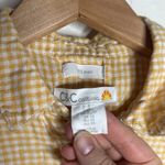 C&C California  Short sleeve Gingham Yellow/White Button Front Collared Shirt XS Photo 5