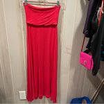Mudd Cute Y2K pink fold over tube dress or maxi skirt stretchy Photo 6