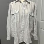 Vintage Separate Issue Candy Striped Button Down Top Size L White Size L Photo 0