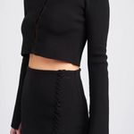 En Saison Calix Mini Knit Skirt in Black Photo 3