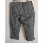 st. john's bay Womens Capri Jeans Striped Classic Mid Rise Size 16 Stretch NEW Photo 1