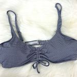 Kona Sol Navy White Gingham Bikini Top Size XL Photo 0