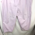 Woman Within Plus Size 36T Cropped Pants Capri Light Pink Cotton Elastic 1620 Photo 2