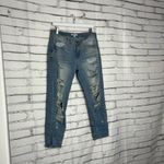 Cello  Jeans Distressed Mid Rise Light Wash Boyfriend Denim Women’s 11 Ripped Y2K Photo 1