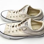 Converse ALL STAR Cream Leather Aurora Borealis Textured Low Top Sneakers 10 Photo 0
