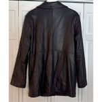 Marvin Richards Marvin Richard’s 100% genuine leather black lined blazer jacket large Photo 2