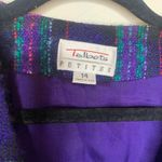 Talbots  Petites Blazer Plaid Pink Purple Green Sz 14 Photo 7