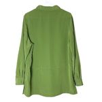 TravelSmith Long Sleeve Button Up Shirt Spring Green Pearl Buttons Size Large Photo 1