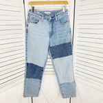 PacSun Patchwork High Rise Crop Mom Jeans Blue Size 26 Photo 1