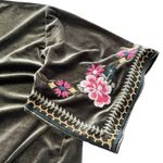 Lovestitch  Velvet embroidered kimono faux wrap top Large Photo 8