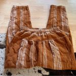 Free People Wide Yoke Pull On Pant In Mustard Combo Size XS Photo 4
