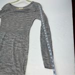 Sundance Sweater Dress Size Medium Gray Crochet Open Knit Boho Long Sleeve Photo 5
