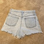 Madewell  The Perfect Jean Short Blue Raw Hem Size 27 Photo 4