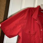 Brooks Bobbie Red-Orange Short Sleeve Button Up Shirt 18/20W Photo 4