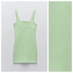 ZARA NWT x Lotto Limited Edition Capsule Collection Green Mini Dress Photo 5
