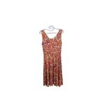 Salaam Red & Pink Multi Color Floral Paisley Cotton Sleeveless Tank Top Dress Orange Size L Photo 1