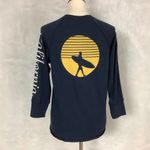 James Perse Standard Top 2 US M California Surfer Graphic Blue 3/4 Sleeve Tee Photo 2