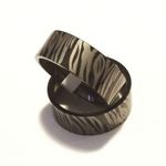 New stainless‎ steel tiger striped ring size 10 Black Photo 1