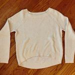 Crème colored scoop neck waffle sweater Size M Photo 0