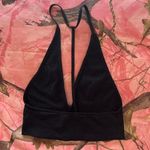 Free People intimately black nylon v neck racer back bralette Photo 7