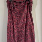 Torrid  Burgundy Red Black Floral Spaghetti Strap Dress Sz 14 Y2k Goth Photo 0