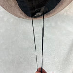 Adora Fedora Hat One Size Taupe Brown Wool Blend Felt Stripe Adjustable‎ Casual Photo 8