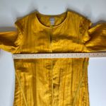 Chico's  Linen Blend Open Front Cardigan Jacket Blazer Size 0 Small Mustard Yellow Photo 7