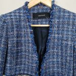 ZARA  Tweed Blazer Women Small Parisian Preppy Luxury Old Money Classic Textured Photo 4