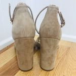 Sam Edelman  Yancy Tan Suede Block Heel Sandal Ankle Strap Peep Toe Beige Size 11 Photo 8