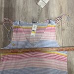 Tommy Bahama  Harbour Stripe Tank Top Pastel V-Neck Size Medium NWT Photo 4