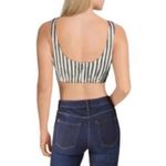 BCBGMAXAZRIA striped linen blend crop top Size 6 Photo 1