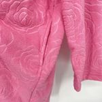 BERKSHIRE HOMEWEAR Embossed Spa Knit Cascading Cardigan Topper Pink Size Medium Photo 2