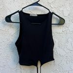 H.I.P. Heart MD Black Cropped Tie Tank Photo 1