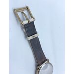 DKNY  women watch 34mm gold tone solid stainless steel white Leather band WR runs Photo 5