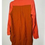 ROKSANDA Burnt Orange Two Tone Colorblock Button Down Wool Blend Shirtdress10 Size 10 Photo 2