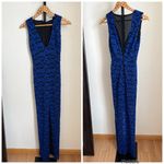 Alice + Olivia Kahlo Blue Lace Maxi Dress Photo 2