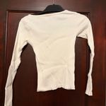 Brandy Melville Ribbed White Long Sleeve Photo 1