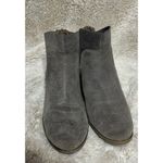 Lucky Brand Gray Ankle Boots Suede Leather Size 7M Back Zip Low Heel Boho City Photo 3