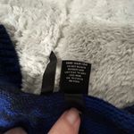 Black and Blue Chevron Striped Tunic Sweater Size L Photo 4