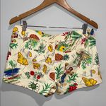 J.Crew  High Waist Cream Tropical Print Shorts Photo 5