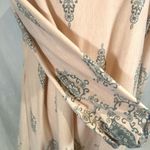 Reborn J Reborn long sleeve light pink and gray print dress size small Photo 2