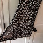 Boden Amy Jersey Midi Dress Black White 3/4 Bell Sleeve Floral Size 6 Belted Photo 7