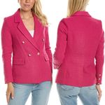 Nanette Lepore TWEED WEAVE MOJAVE BOUCLE BLAZER JACKET PEARL BUTTONS PINK NEW Photo 1