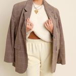 Free People  Paper Cut Pinstripe Blazer Photo 2