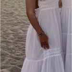 Long White Halter Top Dress Photo 2