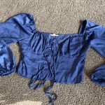 LA Hearts Pacsun Cropped Satin Blouse Photo 2