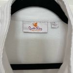 Quacker Factory  White French Terry Vest with Rhinestone Zipper Size L Photo 3